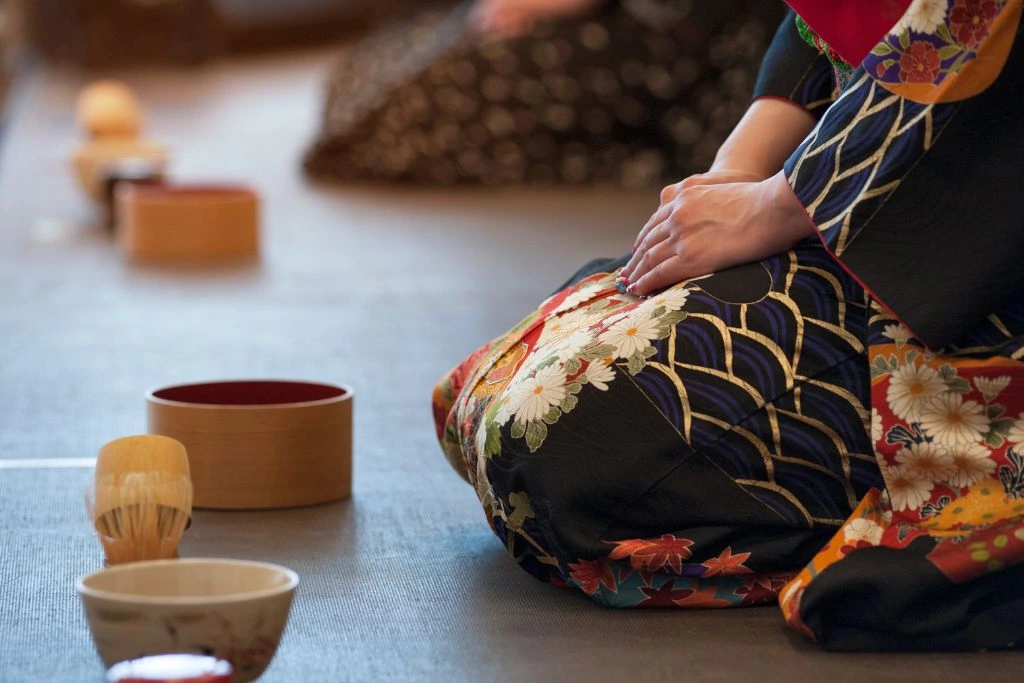 Woman at the japanese tea ceremony