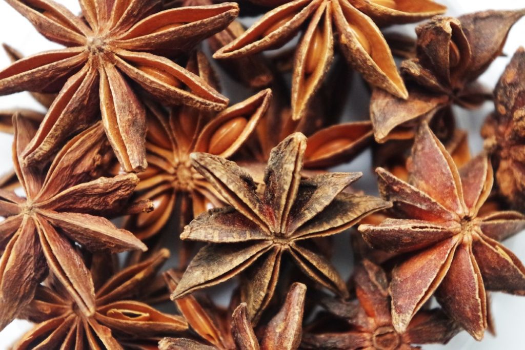 stacked of star anise plant