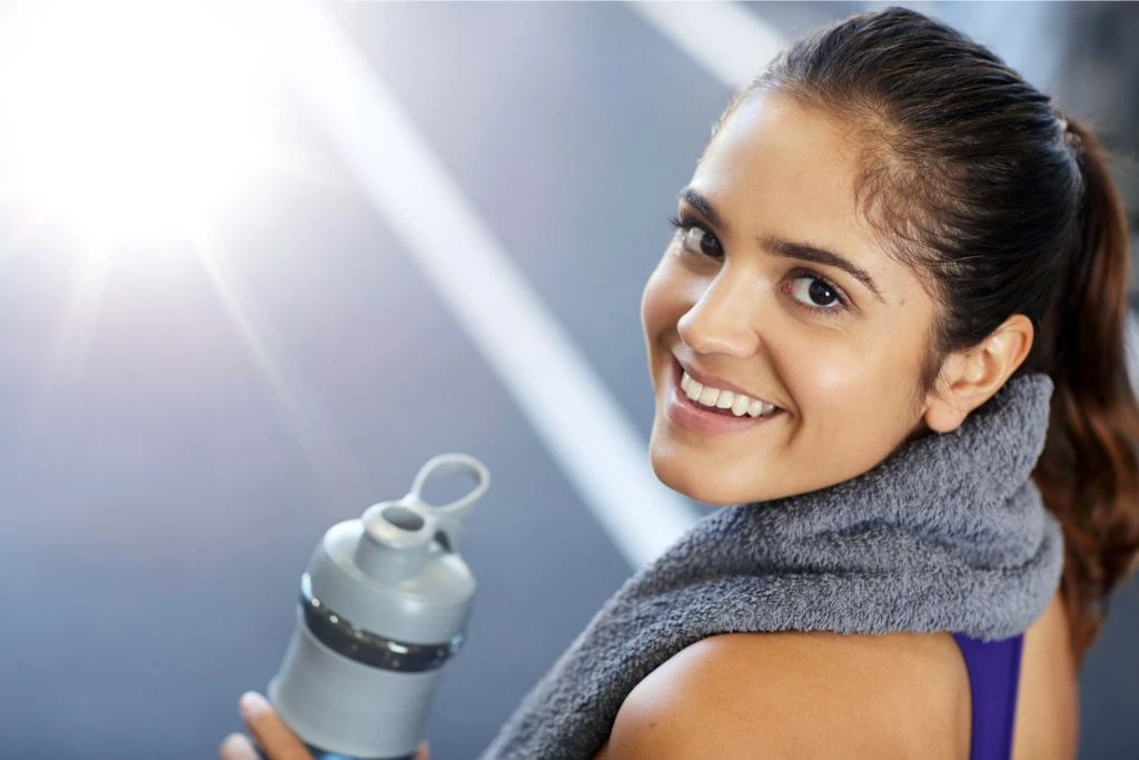 woman looking hydrated at all times