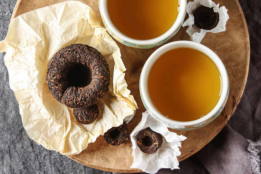 two cups of Pu-erh Tea