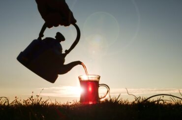 Tea pouring under the sun
